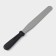 A blade-tank with a plastic handle, straight, 32 cm, working part 20 cm, black color