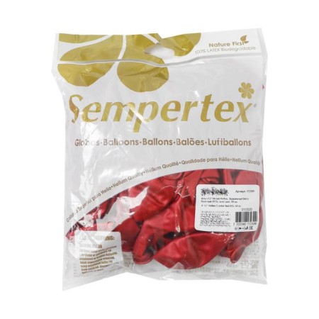 Latex ball 12 "Reflex, chrome, set 50 pcs., Red color-1