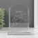 Souvenir Glass Stela "Result" 16x11x4.5 cm