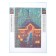 Diamond mosaic with a complete filling with luminous rhinestones on the canvas "Hut", 20 x 30 cm