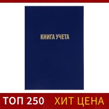 Book of accounting, 96 sheets, boumvinyl cover, newspaper block, cage, blue color