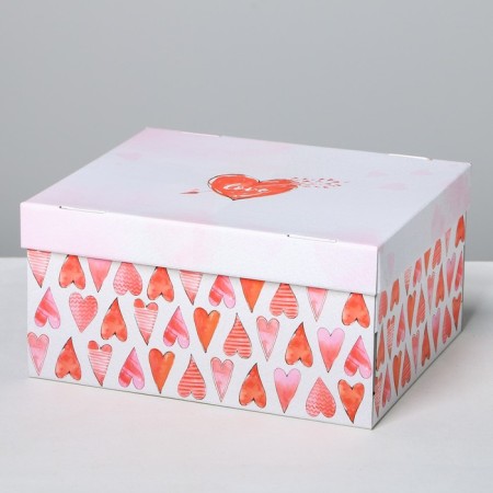 Gift folding box, packaging, “love around”, 31.2 x 25.6 x 16.1 cm-3