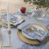 The table set "Ethel" (tablecloth 150x200 cm, napkins 45x45 cm - 6 pcs.) The color is blue, hl. With VMGO