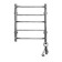 Domoterm electric heated towel rail "Orpheus", 500 x 700 mm, 5 crossbars, right, chrome