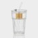 Glass glass with a lid and a Krono pipe, 400 ml