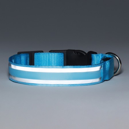 Collar with backlight double strip size m, osh 40-48 x 2.5 cm, 3 glow glow modes 977224-10