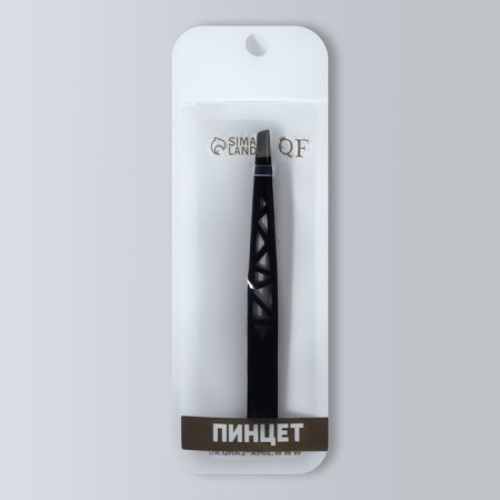 Pinzet "Geometry", beveled, 9.5 cm, black color-6