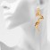 Earrings Metal "Shine" wave, color gold