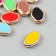 Busina for creativity plastic "Oval with faces in the rim" gold mix 0.7x1.4x1.9 cm
