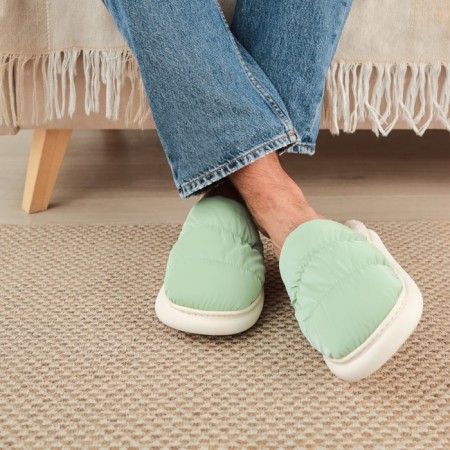 Male slippers, size 44-45, mint color