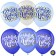 Shar Latex 12 "Happy New Year!" Assorted, crystal, 2 tbsp., set 25 pcs., Mix