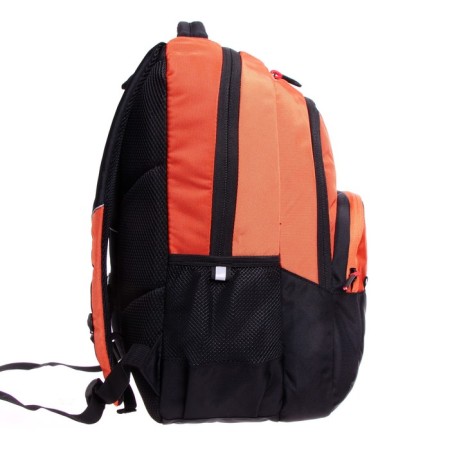 Youth backpack 45 x 32 x 23 cm, ergonomic back, laptop compartment, Grizzly, black/orange RU-330-1_3-3