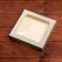 Self -charged box, with a window, silver, 16 x 16 x 3 cm