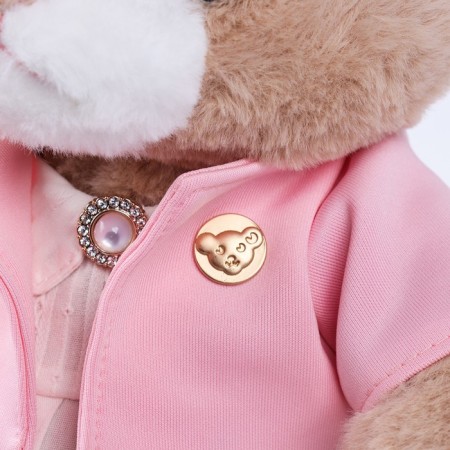 Soft toy "Little Friend", bunny in a dress and a pink blouse-4