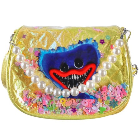 Children's bag on the valve, 6x12x16 cm, adjustable belt, yellow mix-5