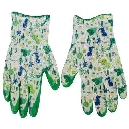 Children's garden gloves, polymer coating, "dinosaurs", Garden Show-1