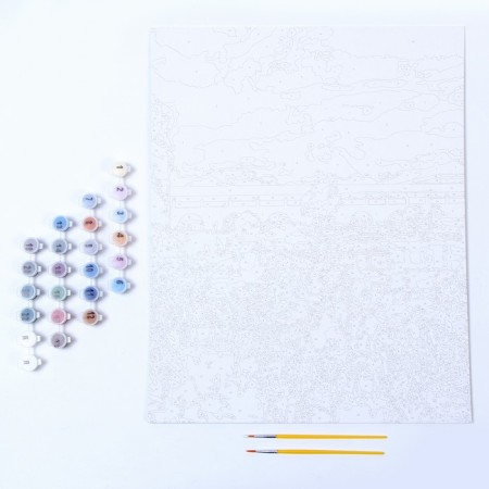 Picture on numbers on cardboard 40 × 50 cm "Summer day"-3