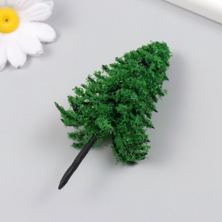 Artificial plant for creativity plastic "spruce" dark green 10 cm-1