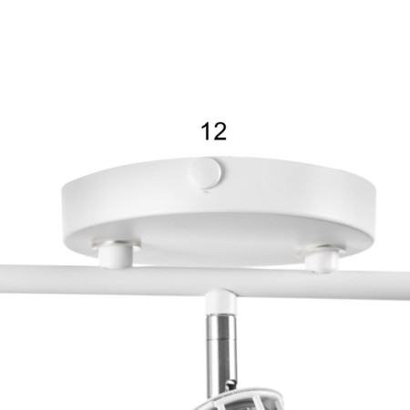 Lamp "Boston" 3x60W E14 white/chrome-8