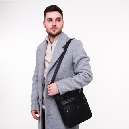 Male bag, black color-6