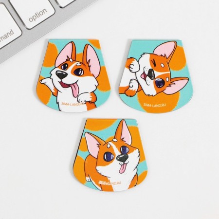 Magnetic bookmarks on the Corgi Books, 3 pcs.-4