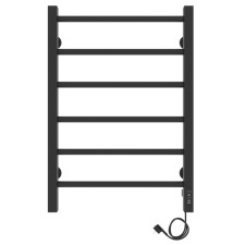 The heated towel electric Laris felly Felia ChKCh6, 400x600 mm, 6 crossbars, right, black.