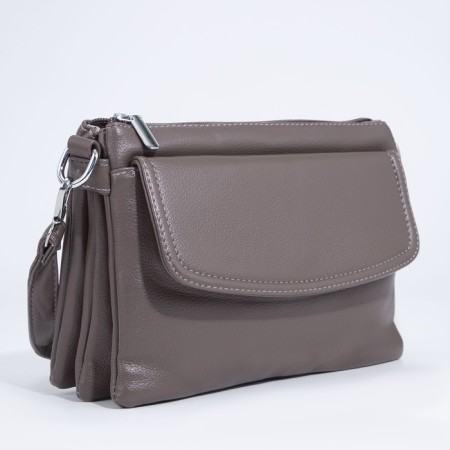 Cross-Bodi Bag on a zipper, beige color-2