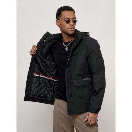 Sports male jacket, size 48, black color-7