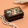 Casket "Angel with a butterfly", black, 6 × 9 cm, lacquer miniature