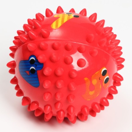 Developing tactile ball "Baby" , with a squeak, 1 pc, diameter 9, types of mix, crumb I-6