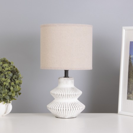 Table lamp "CRIM" 1x40W E14 white/gray 18x18x29cm