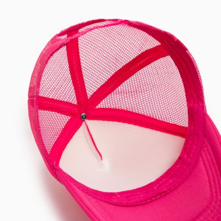Women's baseball cap with minaku grid, fuchsia color, size 56-58-4