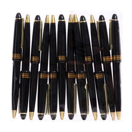 Automatic ballpoint handle "Logo" 0.5 mm, blue rod, black case-3