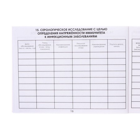 Certificate of preventive vaccinations A6, 12 sheets, form 156/U-93-18