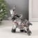 Polystone souvenir "Silver Elephant in Popone with Rubins" 13x7.5x15.5 cm