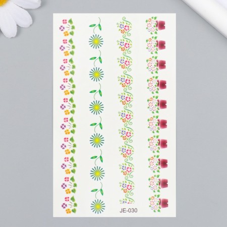 Tattoo on the body color "Flower ribbons" 12x7.5 cm