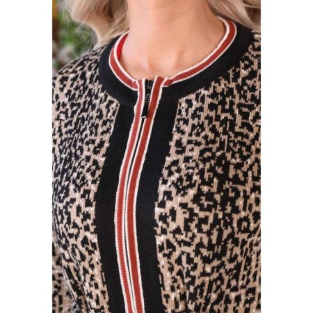 Cardigan female, size 42, brown color-14