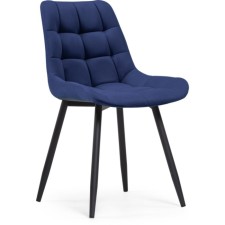 SHELS on a metal frame Chelsea Metal/velor, black/blue 50x60x80 cm