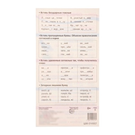 Set of Shargalok "Russian language. Words." 5 pieces-7