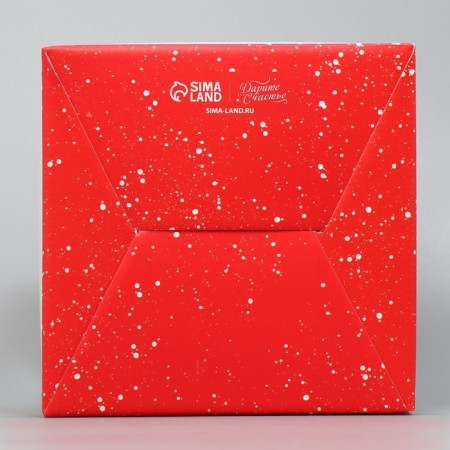 Confectionery box with a window, a chest, a “miracle” 20 x 20 x 20 cm, New Year-8