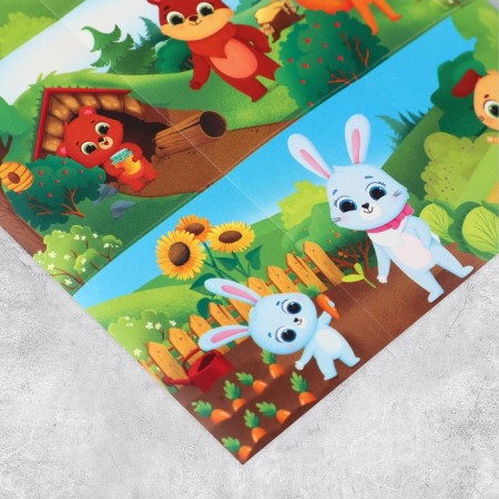 Paper stickers "Friends in the meadow", 11 x 15.5 cm-1