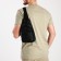 Male sling bag, artificial leather, headphone opening, black color