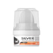Крем-блеск SILVER для обуви чёрный, банка 50мл