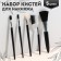 A set of makeup brushes, 5 objects, black color
