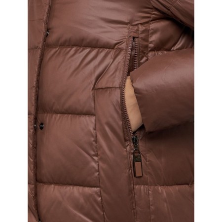 Coat insulated winter female, size 46, dark brown color-11