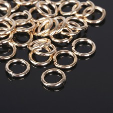 Connective ring 1 × 10 mm (set 50 g, ± 145 pcs.) SM-984, color gold