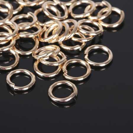 Connective ring 1 × 10 mm (set 50 g, ± 145 pcs.) SM-984, color gold