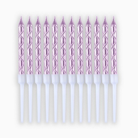 Candles for the cake, pink, 12 pcs.-3