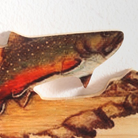 Panel interior tree "Fish" 12x0.7x19 cm-2