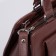 Women's bag El Masta with a zipper, 2 outer pockets, a long belt, coffee color